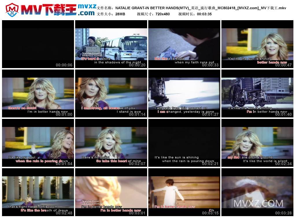 NATALIE GRANT-IN BETTER HANDS(MTV)_英语_流行歌曲_MC802418